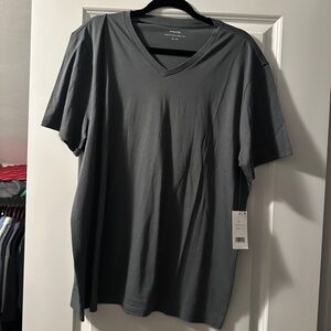 Vince Men's Gray V-Neck Shirt